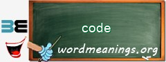 WordMeaning blackboard for code